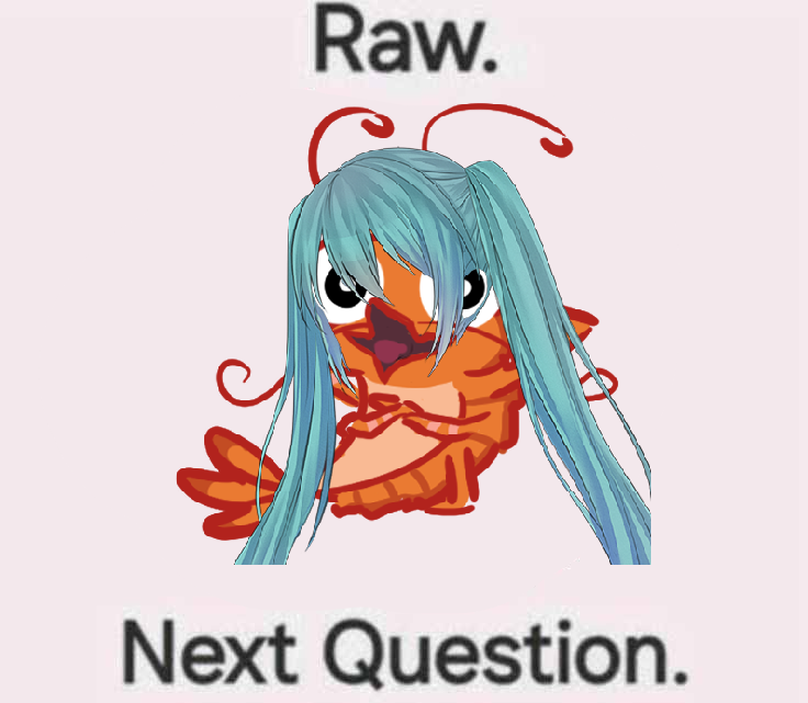 Hatsune Shrimp Cocktail anyone? Its BYOM(arinara sauce)

Fauna totally didnt threaten me into doing this (did i read that script right?)