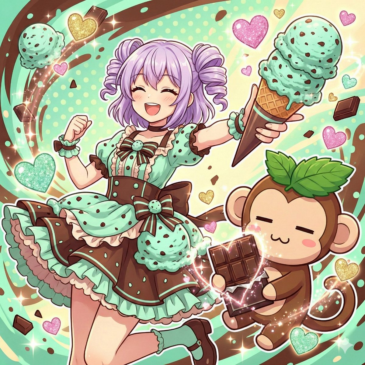 おはようございます☺️ 今日は #チョコミントの日 🍫🌱 ソルティ