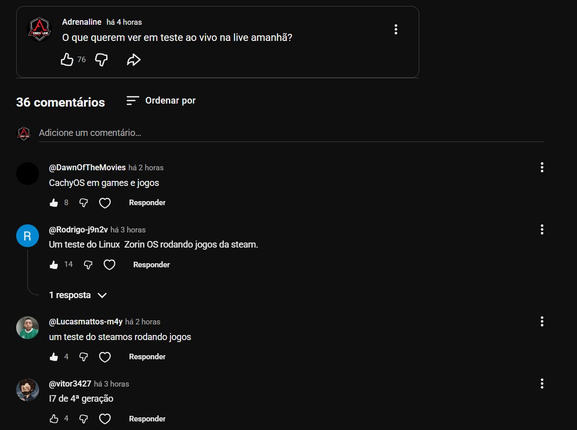 Galera do Linux em peso na sugestão da live de amanhã.

Que tal ligar o Baratinho, e testar o Zorin OS e o Cachy OS?
