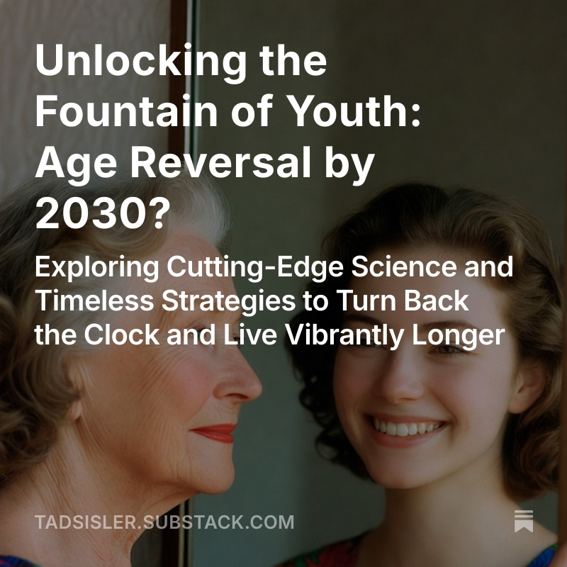 TadSislerOne's tweet image. We are all aging, but what can you do about it?  Give it a couple of years, and for the first time in history, our aging will not just slow, but possibly reverse.  Here are the details:

open.substack.com/pub/tadsisler/…

#Longevity #AgingReversal #HealthcareAI #HealthyLiving