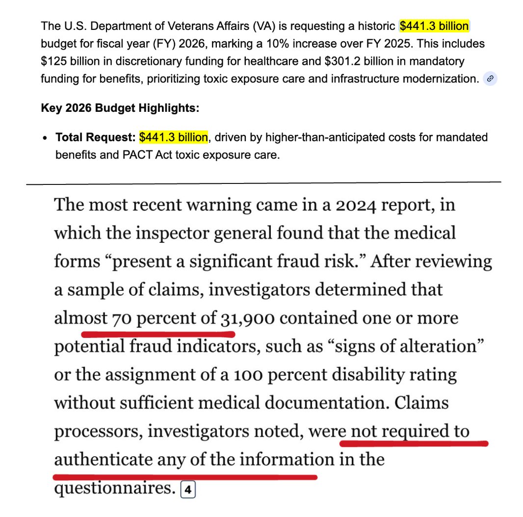 Indian_Bronson's tweet image. Over 400 hunnneeerrddd billlioon

Over 400 billion dollars for veterans claims! lmao

Imagine being a normal guy with a job, paying your taxes, and not stealing from anyone in 2026: