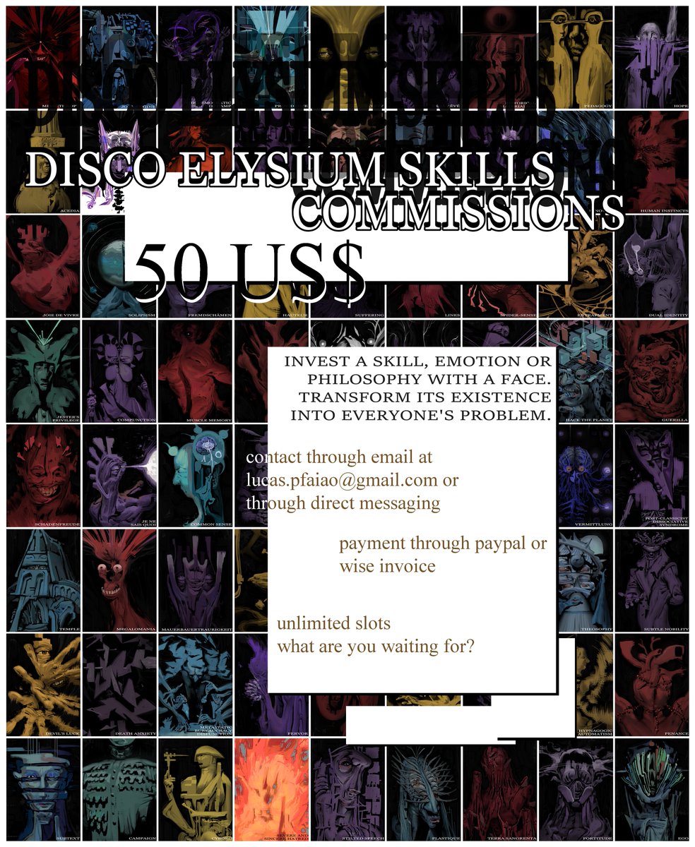 Come and get your mental defect drawn. Drawing as many as I can just like last time, you may get multiple too if you wish.