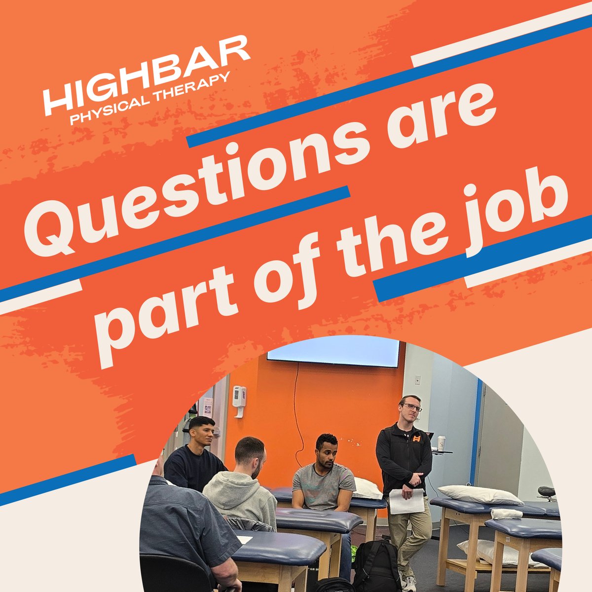 HighbarHealth's tweet image. You’re not meant to do this alone.

Every great PT started with a mentor.
 Questions are part of the job.
 Growth happens with guidance.

Mentorship isn’t an afterthought — it’s the culture.

#PTTwitter #Mentorship #NewGradPT