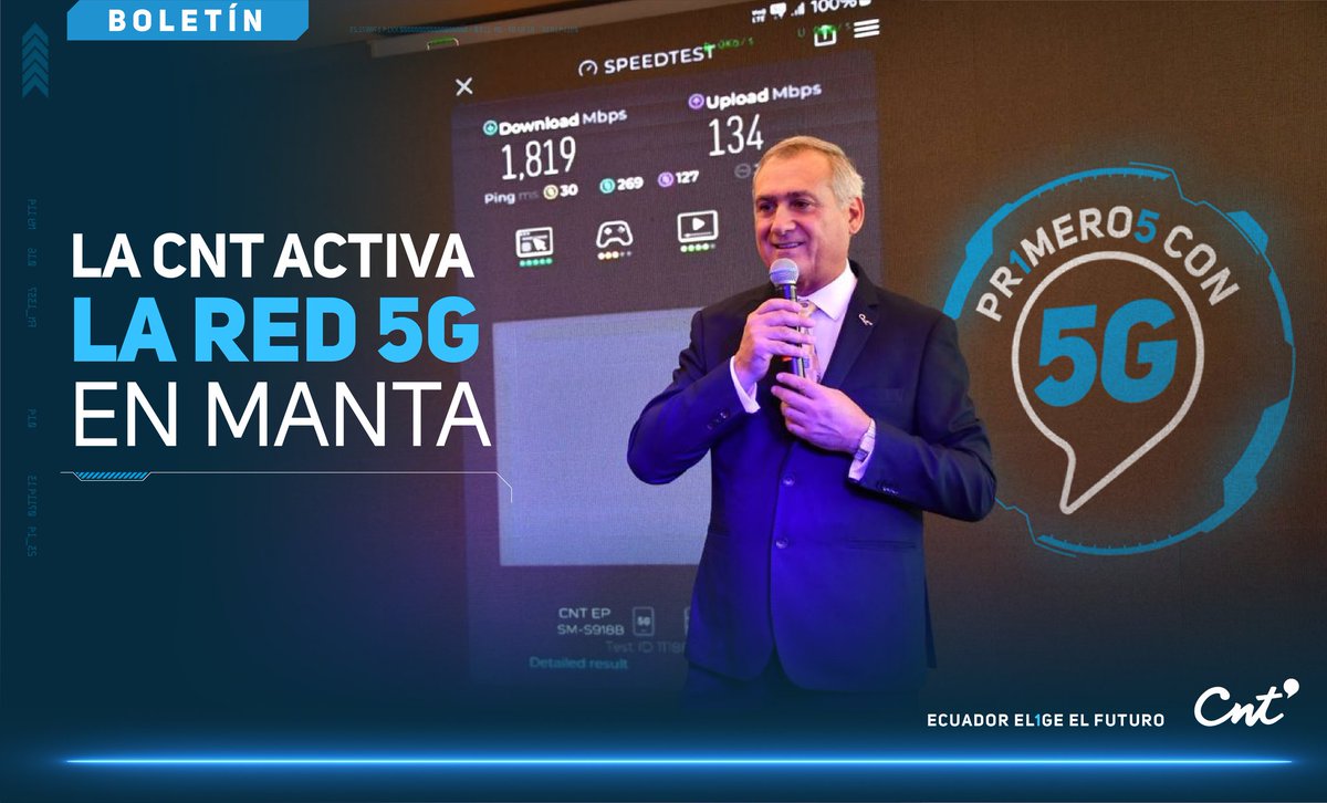 CNTinforma's tweet photo. ¡#Manta ya navega en la red #5G de @CNT_EC! 📱
Activamos 7 radiobases en puntos estratégicos: desde el centro y Tarqui hasta la Universidad y Manta 2000. Potenciamos el puerto, el turismo y el comercio con la tecnología más avanzada.
Lee los detalles aquí: https://t.co/nMTNdzDWjb https://t.co/g8RKTqIDMp