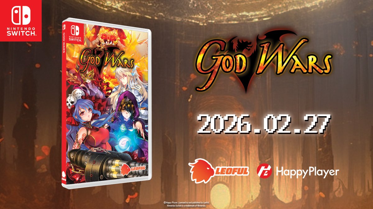 Loot, fight, and evolve in God Wars, an epic roguelike action RPG launching as a #NintendoSwitch physical edition on February 27, 2026!