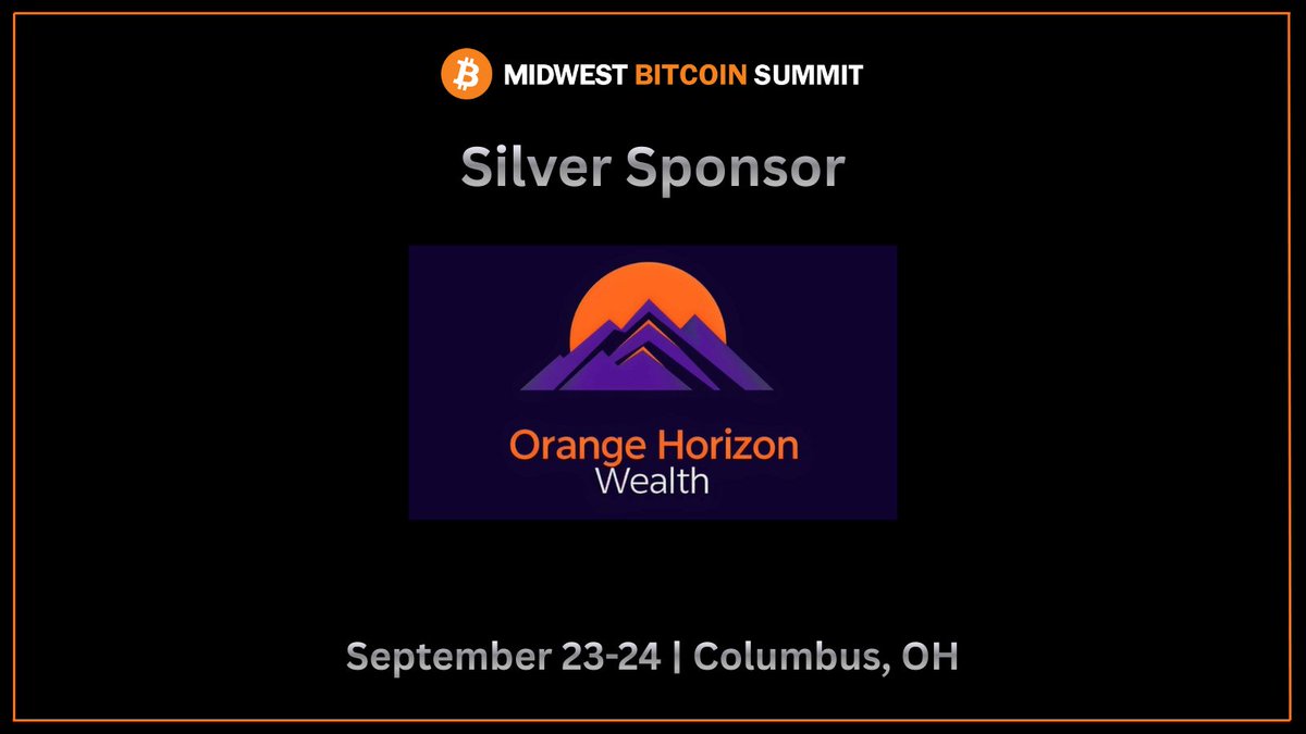 SPONSOR: Orange Horizon Wealth

$84 trillion in assets will change hands over the next two decades. Most financial advisors aren't prepared to help clients hold or inherit Bitcoin.
Orange Horizon Wealth is building the advisory practice that is.

midwestbtc.com/sponsors
#MBS2026