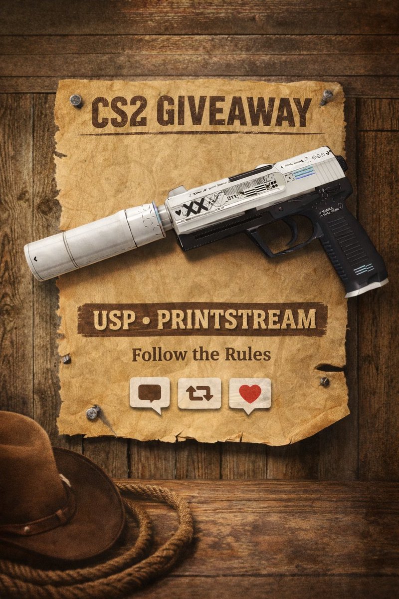 🤍CS2 GIVEAWAY🤍

Usp printstream ft StatTrak($80)

→ TO ENTER:
Follow me and <a href="/1GhostDesign/">Ghost</a> 
Retweet &amp; Like
Giveaway ends in 7 days.