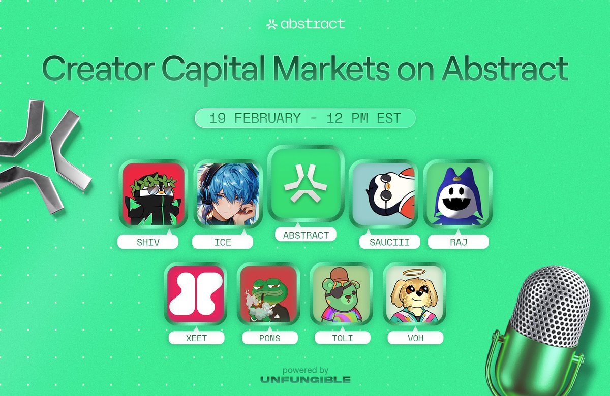 Creator Capital Markets on Abstract! 

Xeet has been picking up serious momentum, with creators across CT curating their decks alongside some of the sharpest minds on the timeline.

The flywheel is simple. Boost real creators, increase their influence, amplify their impact, and