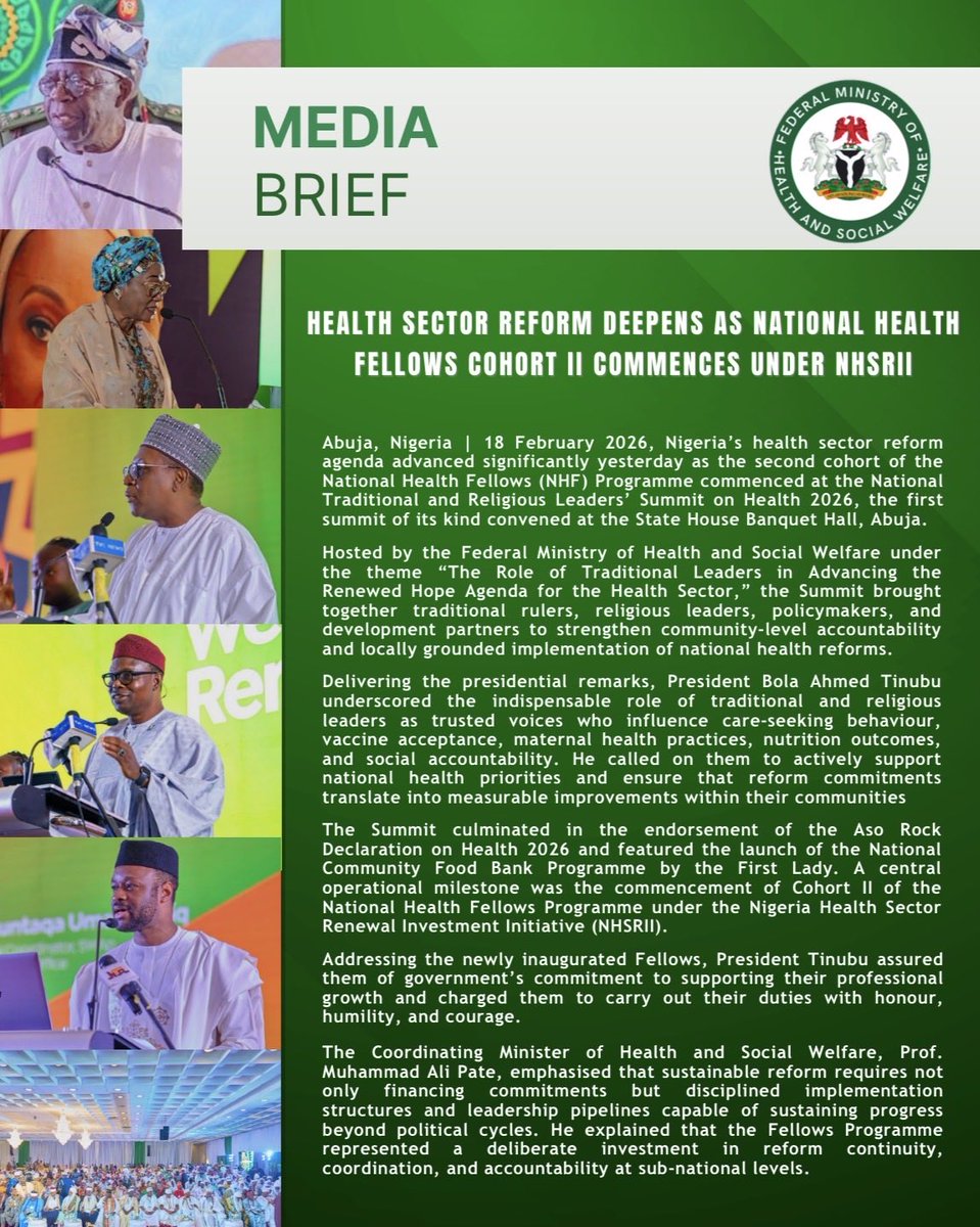 Federal Ministry of Health, NIGERIA tweet media