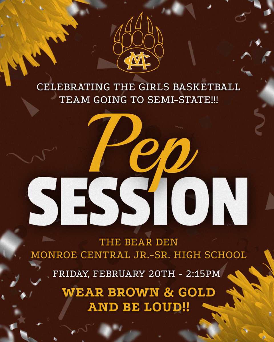 Monroe Central Golden Bears tweet media