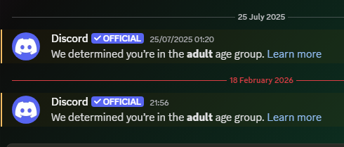 bipsyGG's tweet photo. thats TWICE i've been hit with facescan checks. @discord if i already passed it the first time, why bother with the second? was i too lucky dodging your first data breach? https://t.co/F1LWLBpuCE
