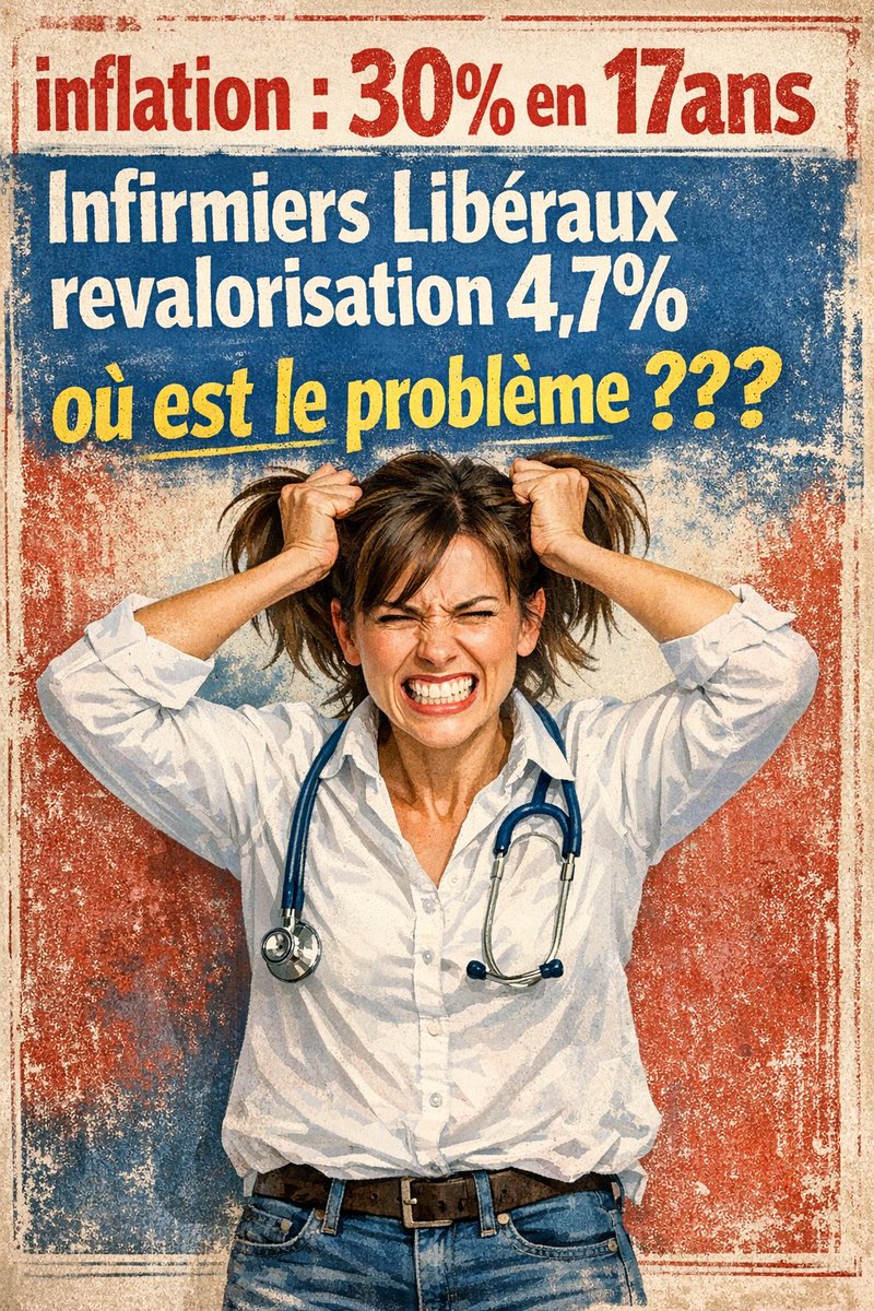 <a href="/stephanie_rist/">Stéphanie RIST</a> <a href="/ThomasFatome/">Thomas Fatôme</a> <a href="/FNIofficiel/">Fédération Nationale des Infirmiers</a> <a href="/ConvergenceInf/">Convergence Infirmière</a> <a href="/Sniil1/">Sniil</a> Et maintenant est ce que tout le monde sait que la profession est la tête sous l eau ? Il faut arrêter de se moquer de nous les @infirmiersliberaux n en peuvent plus 😱