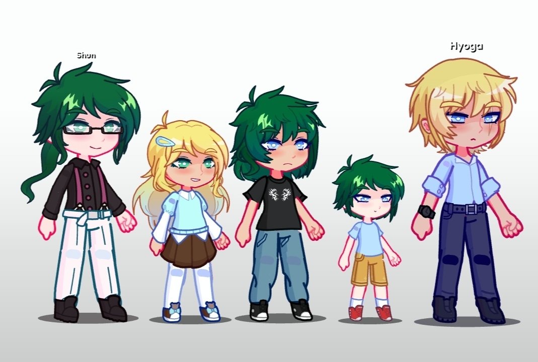 Aquí como se verían los chamaquitos de Shun y Hyoga au mpreg ?)
Los hice gacha pq qué pereza dibujar
#Hyoshun