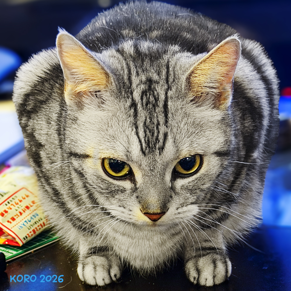 🐈 KORO♂ (2026) #アメショ 真正面から撮った猫の写真が話題？ この