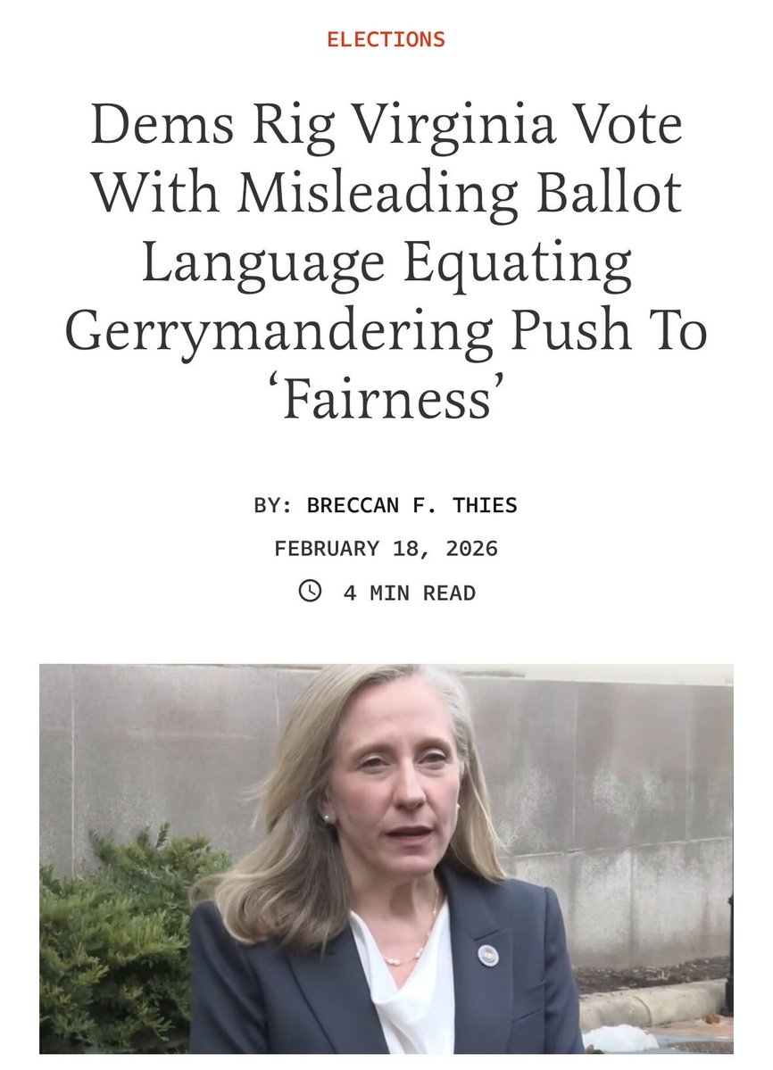 VA_GOP's tweet image. Nothing about Democrats’ partisan gerrymandering power grab is “fair.” 

It’s all a dishonest scheme to make our Commonwealth as un-fair as possible.

VOTE NO March 6 - April 21.