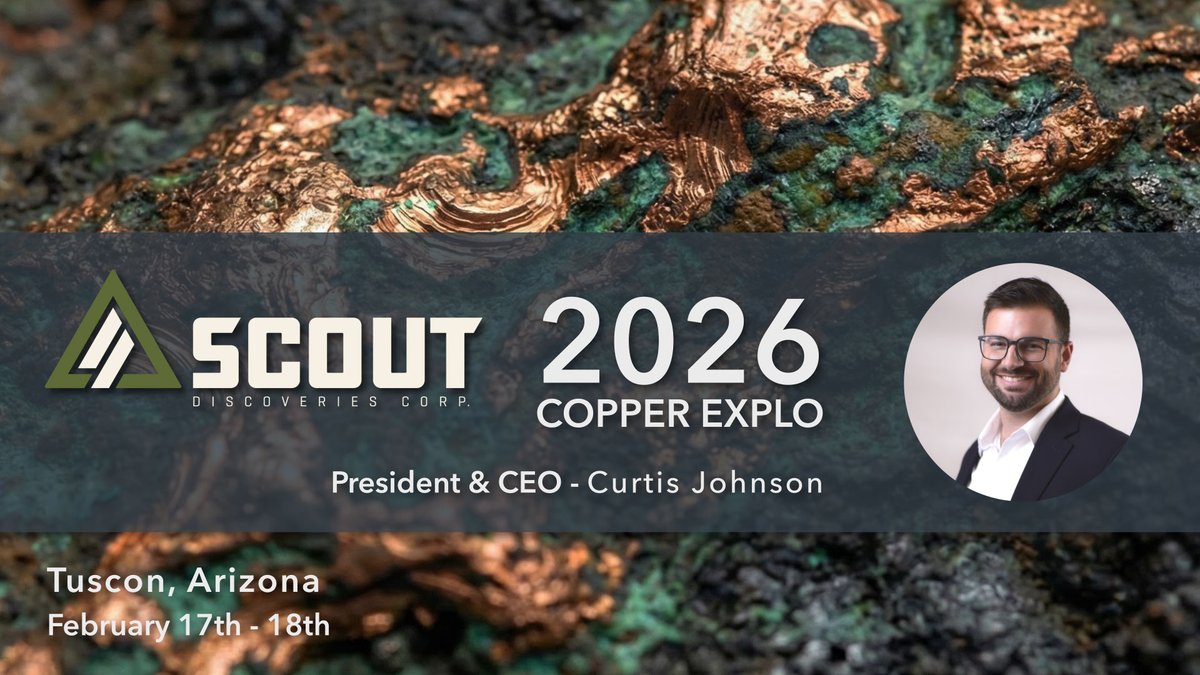 scoutdisco's tweet photo. Big thanks to everyone who joined @curtisj339  Curtis Johnson yesterday (Feb 17) in Tucson at the inaugural Copper Explo Conference 2026 for a deep dive into our Cuddy Mountain Project in western Idaho.

Cuddy Mountain is Scout’s flagship porphyry Cu–Mo (Au) opportunity, sitting next to the 2023 Hercules porphyry copper discovery and spanning >10 km² of outcropping porphyry system. Curtis's presentation walked through the geological framework and why we believe the district hosts multiple kilometer‑scale porphyry centers, including the Climax, IXL, and Railroad target areas within the project boundary.

With limited historical drilling across the broader system and a clear set of high‑priority targets, Curtis outlined how Scout is advancing drill targeting, including updates from current drilling at Climax and vectors toward the core of the copper system.

🔗Link to the presentation here: https://t.co/krYMCOUk6x