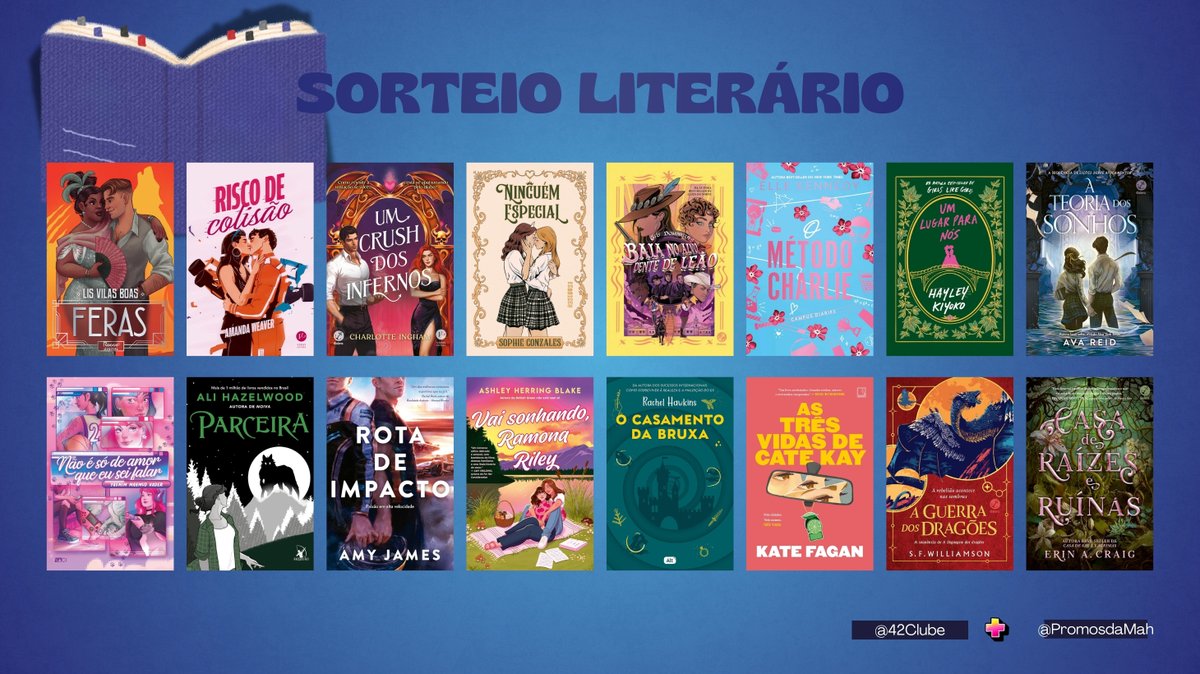 ✨ Sorteio em Parceria ✨

🏆 Prêmio: 2 livros da seleção ou R$100 no pix!

📌 Regras:
  📍 Seguir <a href="/42Clube/">Becca ♡ Clube42 🛍️</a> e <a href="/PromosdaMah/">🔎 Mah</a>! 
  📍 Dar RT aqui e prontinho!

🗓 ENCERRA dia 28/02! Já sabem o que vão querer? Boa sorte a todos! 🍀