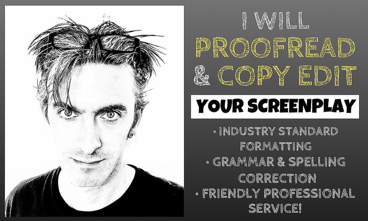 AndrewReeves_'s tweet photo. Check out my Gig on #Fiverr:
I will proofread, copy edit and format your novel or screenplay.
#editor #bookeditor #bookediting #proofreader #proofreading #manuscript #screenwriting #screenwriter #scriptwriting #scriptwriter #novel #book 
Use this link: https://t.co/6KNQVdsSQ0 https://t.co/MCxkrhD7YG