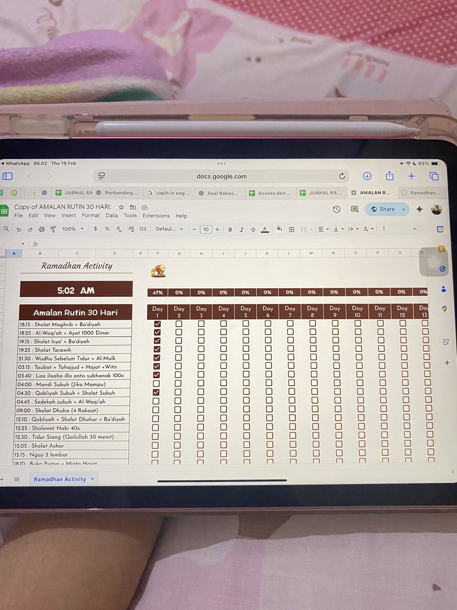Alhamdulillah, super duper happy masih bisa dikasih kesempatan ketemu bulan ramadhan lagi🥹 ga mau sia sia in ramadhan kali ini dgn isi journal