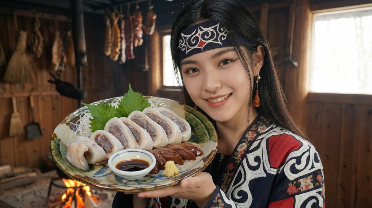 イカゴロのルイベ 🦑 「ルイベ」はアイヌ語で “溶ける食べ物” 凍った