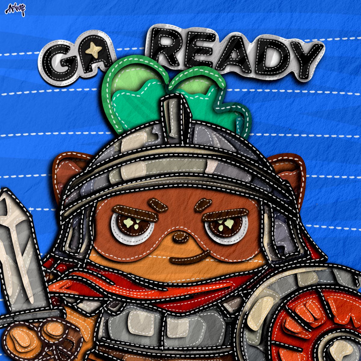 Another entry of my <a href="/Moku_HQ/">Moku✨</a> Paper Cutout series! #20: Gladiator Moki! Ready for battle!

I am GRAND ARENA READY! 

Sword sharpened, shield raised, MXP grinding non-stop. How about you, warriors?  

Who’s stepping into the coliseum with me this season? The arena awaits. Who’s