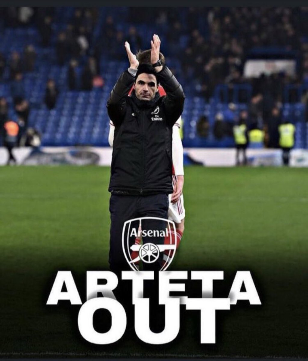 afcsean_'s tweet image. Told performances don’t matter.
Told Arteta’s generational.
Told he’d build a dynasty at Arsenal.

Fake fan for calling out cowardly football.
Now we’ve bottled it vs the worst team in the league.
You don’t win titles playing scared.

Mikel Arteta OUT.