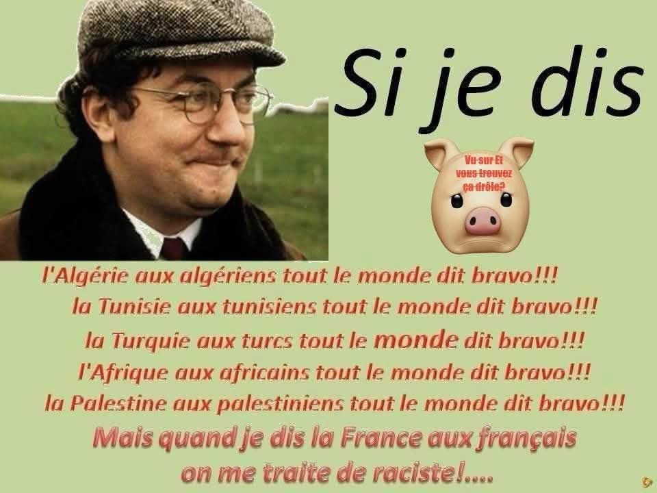 Si je dis : « la Palestine aux palestiniens », 
tout le monde dit : « ça a mal vieilli » … 😏