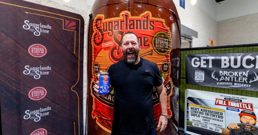 SugarlandsShine's tweet photo. We went Full Throttle in Daytona.

Huge thanks to @bertkreischer for having Sugarlands and @brokenantlerw at @BertsFTFest.

Nobody throws a party like The Machine.

Let’s just say the shirts came off and the stories got better.

Already lookin’ forward to the next one.

#SipsUp https://t.co/fTOJXtnmSD