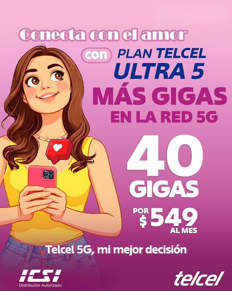 icsi_telcel1's tweet photo. 📷 NUEVOS PLANES TELCEL ULTRA 📷
📷Solo en puntos de venta ICSI
📷¡No te pierdas esta oportunidad!📷
Más información 📷 921 135 0743
Visítanos en https://t.co/OR0dPKDDkH https://t.co/pvtfFV1mgF