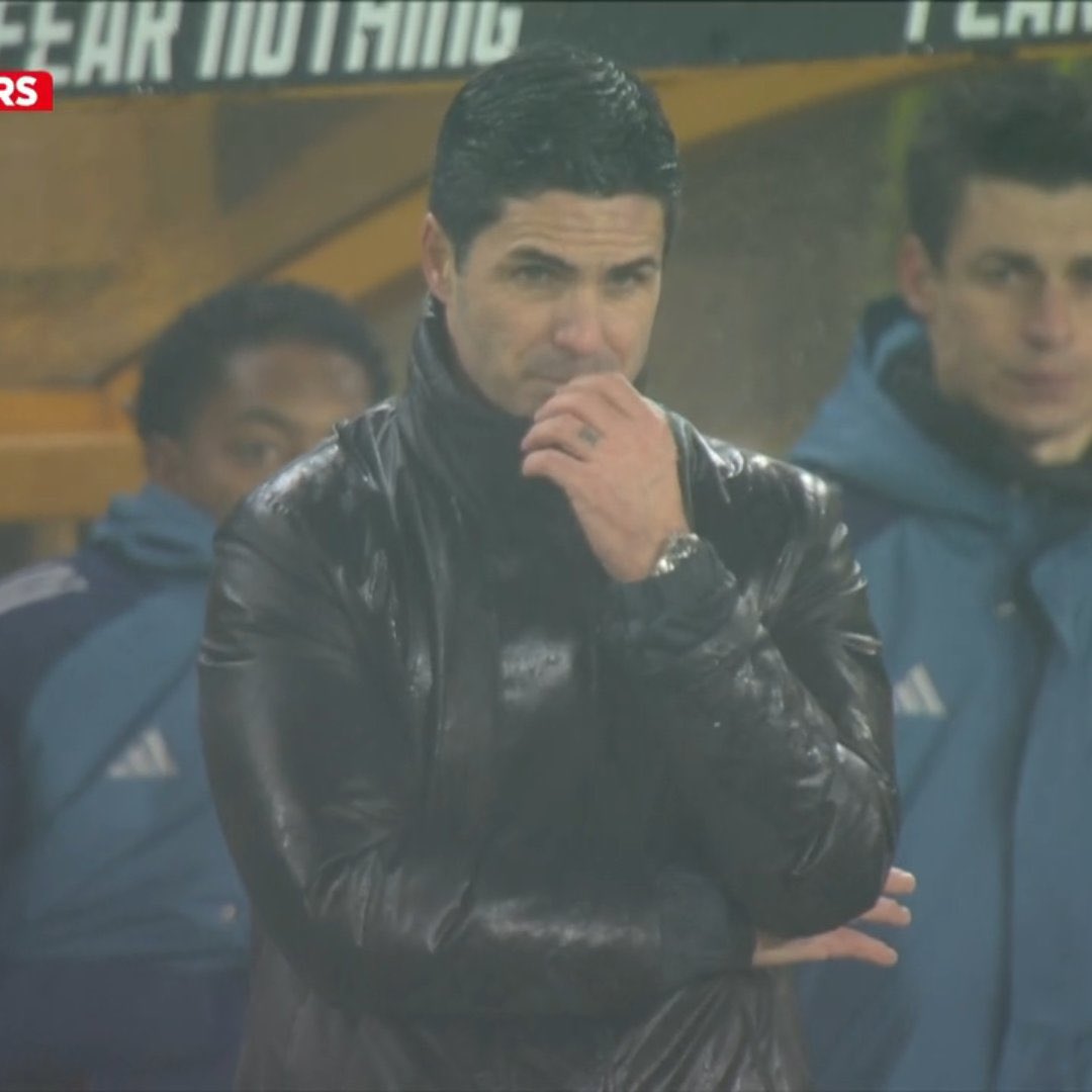 Is Arteta crying? 🍼#WOLARS