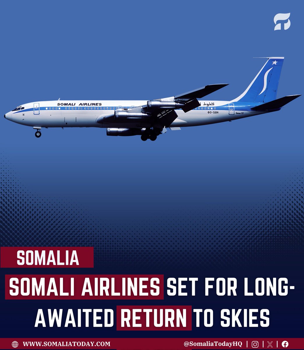 BashirHashiysf's tweet photo. #Somalia 
Good news about the revival of Somali Airlines ✈️🇸🇴

A strategic partnership is being planned between Somali Airlines and the Qatar Airways. Under the new plan, Qatar Airways will take a 40% stake, while the Somali government and businessmen will own 60%.

Despite foreign investment, the Somalia’s national carrier (Somaliairlines) will operate under the Somali name and flagcarrier , fully restoring the Somali Airlines.

This partnership could bring:• Modern aircraft• Professional training and management• International flights• Job creation and economic growth

This step could be a new beginning for Somalia to regain a proud national airlines