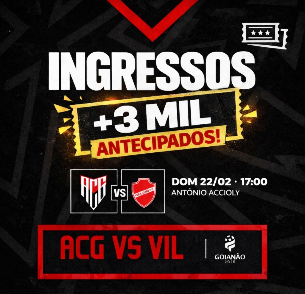 🚨 𝐎 𝐂𝐋𝐀́𝐒𝐒𝐈𝐂𝐎 𝐉𝐀́ 𝐂𝐎𝐌𝐄𝐂̧𝐎𝐔 🔥

𝐈𝐍𝐅𝐎𝐑𝐌𝐀𝐂̧𝐀̃𝐎: mais de 3 MIL ingressos vendidos antecipadamente nas primeiras horas! 

Domingo é dia de casa cheia, cantar os 90 minutos e transformar o Accioly num caldeirão!!! 

🔥 Quem ainda não garantiu o seu… corre