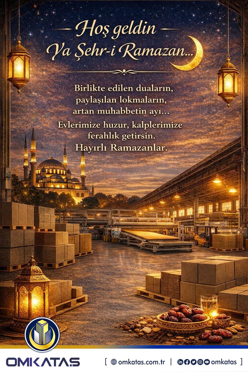 Ramazan ayının manevi iklimine bir kez daha kavuşmanın huzurunu yaşıyoruz. 🌙

Hoş geldin Ya Şehr-i Ramazan…

Birlikte edilen duaların,
paylaşılan lokmaların,
artan muhabbetin ayı…

Evlerimize huzur, kalplerimize ferahlık getirsin.

Hayırlı Ramazanlar.

#11AyınSultanı