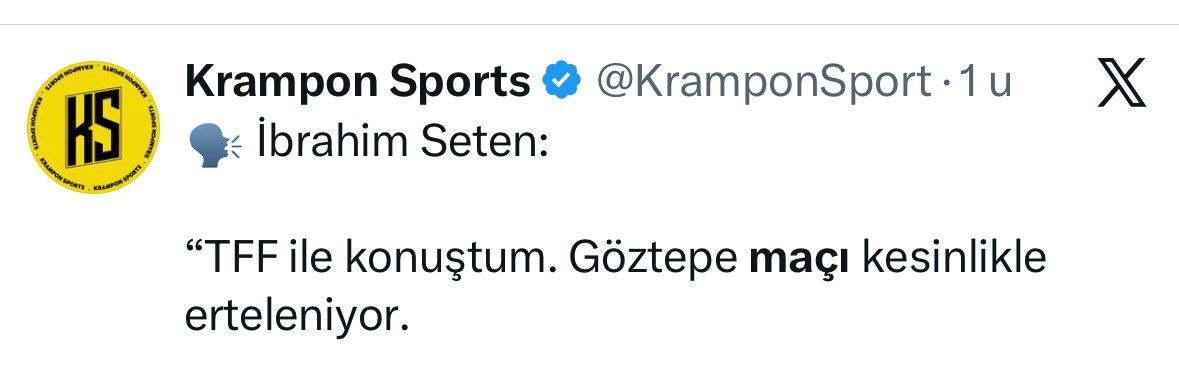 FahirEfendi's tweet image. Fenerbahçe Sevilla ile oynarken maç ertelenmedi, Fenerbahçe Olympiakos ile yarı final için sahaya çıkarken bırak ertelemeyi utanmadan maç eklediler süper kupa oynatmaya çalıştılar

Fenerbahçe Rangers’a giderken Samsun maçı ertelenmedi, ama konu gs olunca hemen erteleniyor!