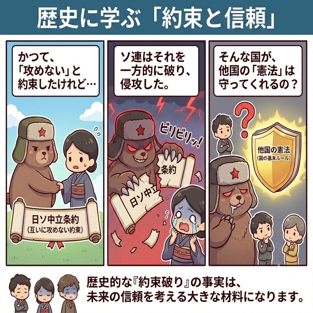 nipponkaigi34's tweet image. むかーしむかし

🇯🇵日本とソ連（今の🇷🇺ロシア）にはこういうこともあったのさ
#歴史