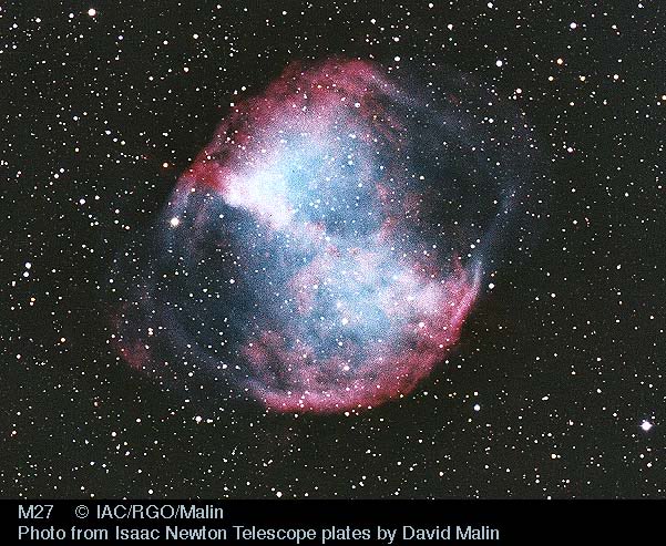 ahenk75's tweet image. #Itwas (Feb18, 1998) mentionned on apod.nasa.gov/apod/ap980218.… « M27: The Dumbbell Nebula »;  the type of nebula our Sun will produce when nuclear fusion stops in its core. Img from Isaac Newton Telescope/by David Malin #Space #Astronomy