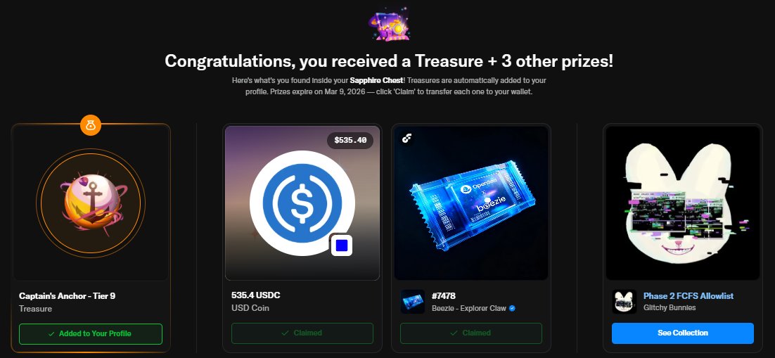 ceyyycey's tweet photo. Wave 5 Sapphire Chest  @opensea  Final Wave... https://t.co/Mx6Eq90vr9