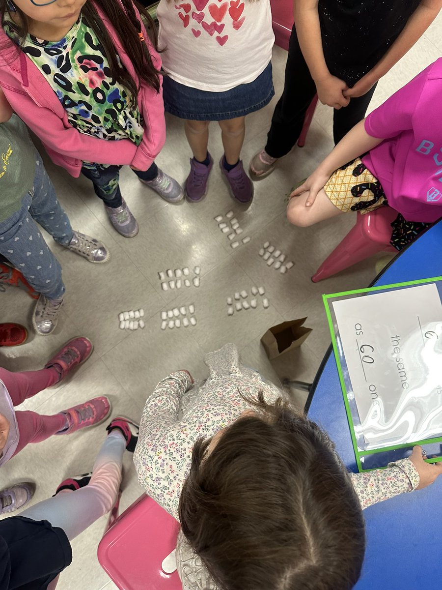 fssdMES's tweet photo. Ms. Bischoff’s first graders are working diligently to understand what a ten is, represent it in different ways, and confidently count by tens! https://t.co/tLKTTWeGI8