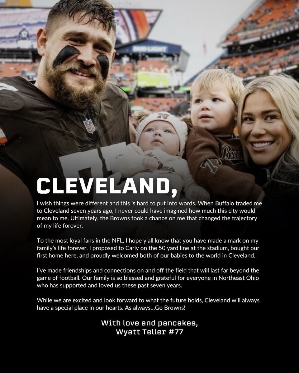 Thank you, Cleveland. 
With love, The Teller family