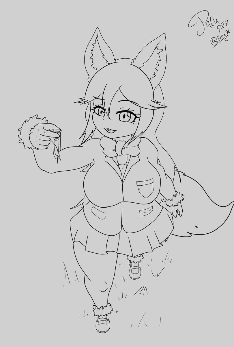 peyro96's tweet photo. Well, a sketch of Silver Fox #けものフレンズ https://t.co/SlZzPEZ2ZC