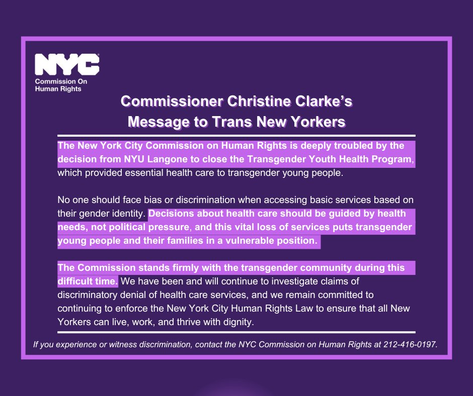 NYC Human Rights tweet media