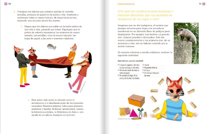 Investigando, no tiene nada que ver con los therians, más bien trata de un proyecto pedagógico para la enseñanza de la fauna a los niños.

Ya parecen mongólicos llamándole "therian" a cualquier cosa.

Acá dejo link del texto: libros.conaliteg.gob.mx/2025/P3PCA.htm…