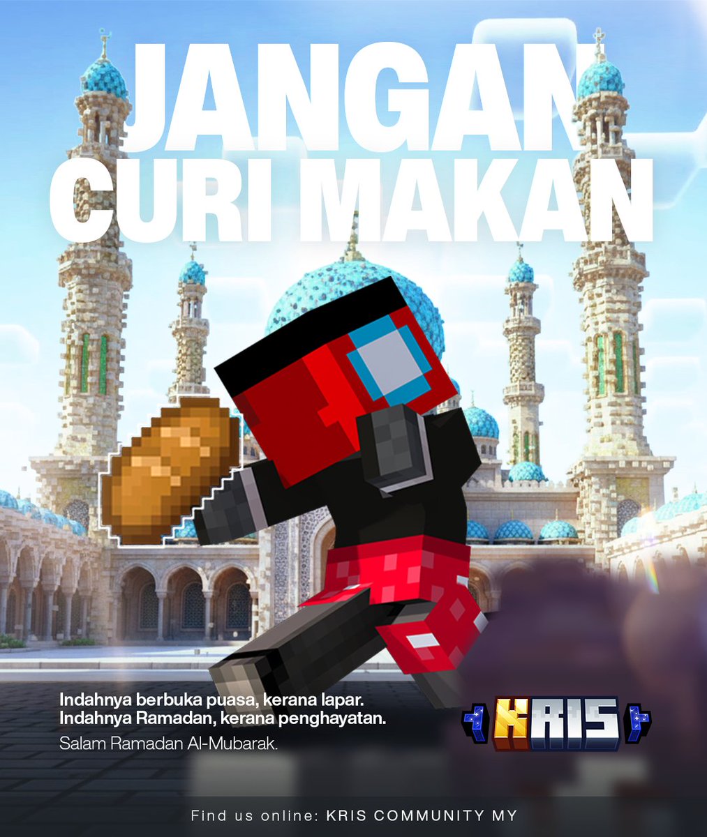 KRISCommunityMY's tweet photo. 🌙 Salam Ramadan Kareem, Warga KRIS 🌙

Semoga Ramadan kali ini membawa ketenangan, keikhlasan dan kebahagiaan buat anda dan keluarga.

✨ Selamat Menyambut Ramadan Al-Mubarak.
Ikhlas daripada,
Team KRIS

#kriscommunity #ovshosting #minecraft #minecraftmalaysia #ramadanmubarak https://t.co/83jO0YZMg5