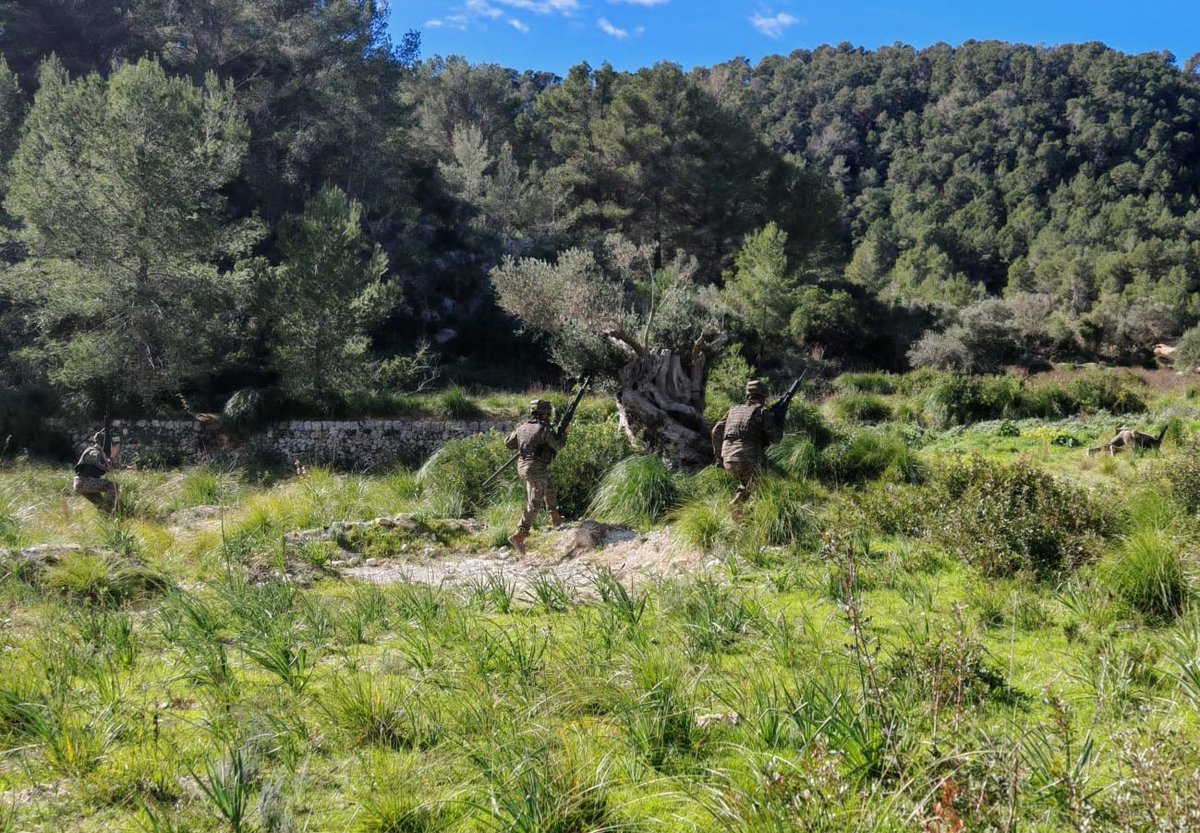 COMGEBAL_ET's tweet photo. Dura jornada de trabajo explotando al máximo las posibilidades del campo de maniobras de #JaimeII. Ingenieros de
#UCGCOMGEBAL en apertura de brechas y binomio de grifones del #Palma47 en asalto a posición.
@MCANA_ET
#COMGEBAL https://t.co/t2r2pxRYT8