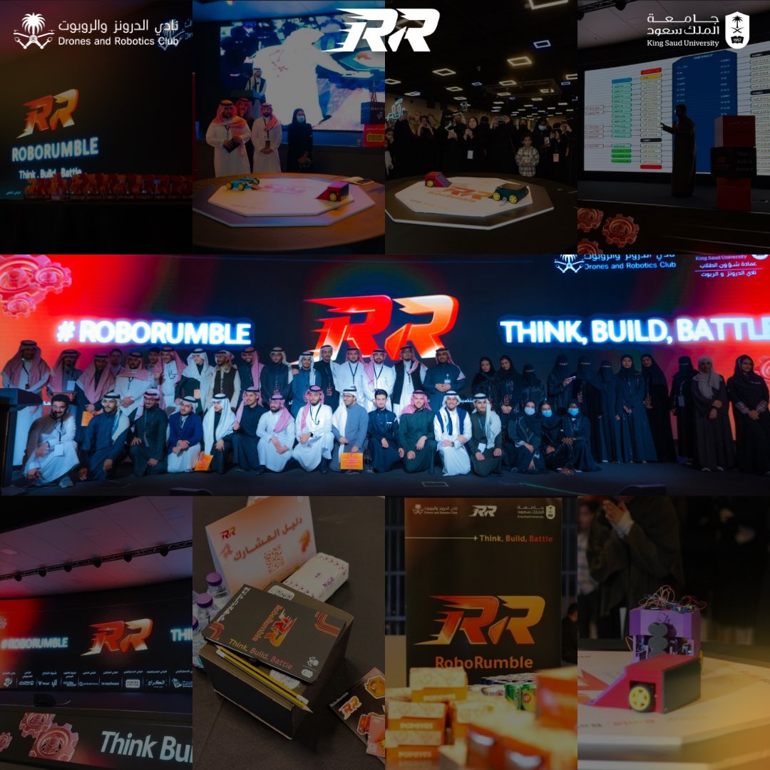 كل الامتنان لكل من كان جزءًا من 
هاكـاثـون RoboRumble ⚙️
وأسهم بحضوره وتفاعله في صنع تجربة تقنية ثرية ومُلهمة

وبهذا نختتم هذه التجربة التي نعتز بها، كنقطة انطلاق نحو محطات قادمة مليئة بالتعلّم والتطوير، بإذن الله 🚀

#RoboRumble #KSU #ThinkBuildBattle