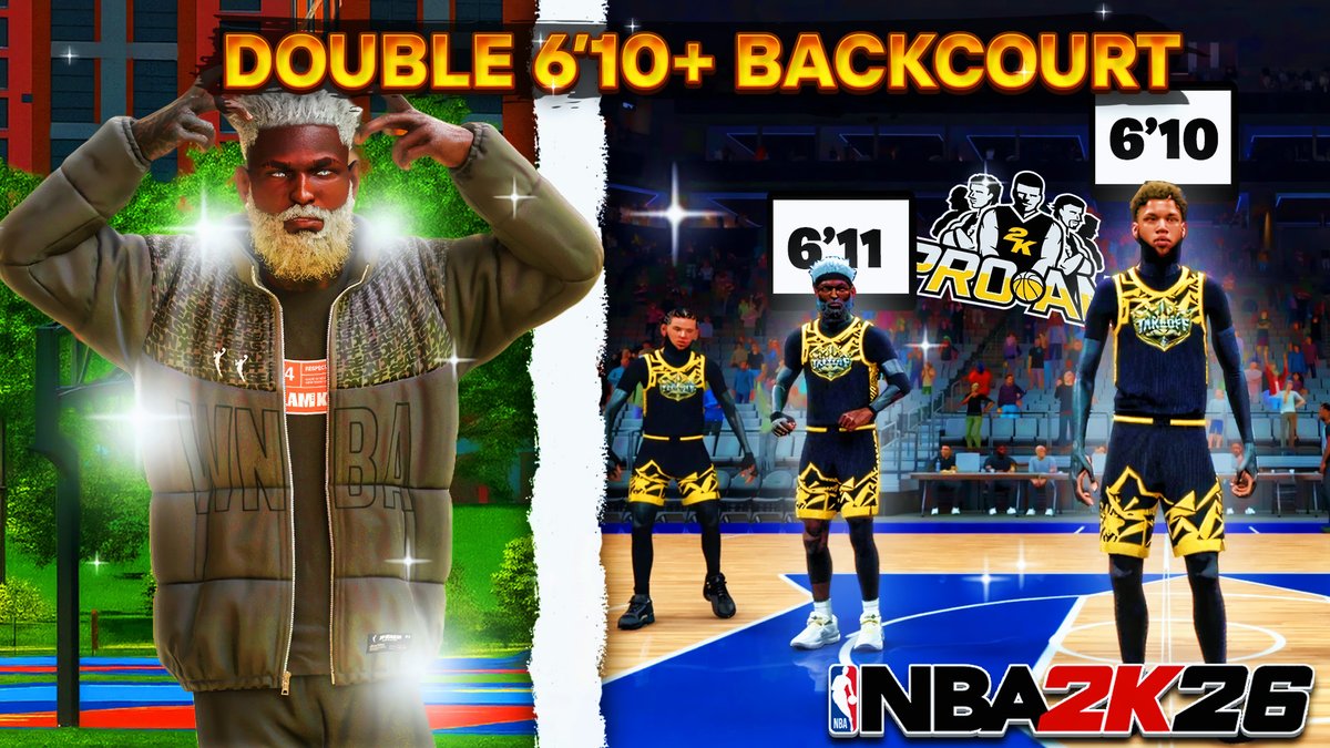 only1daiko's tweet photo. just dropped a video on my 6'10+ backcourt im trying to run in 5v5 pro am, if you're interested.... most def tap in! https://t.co/Uj8ivRjQZd https://t.co/67n2wRoFSl