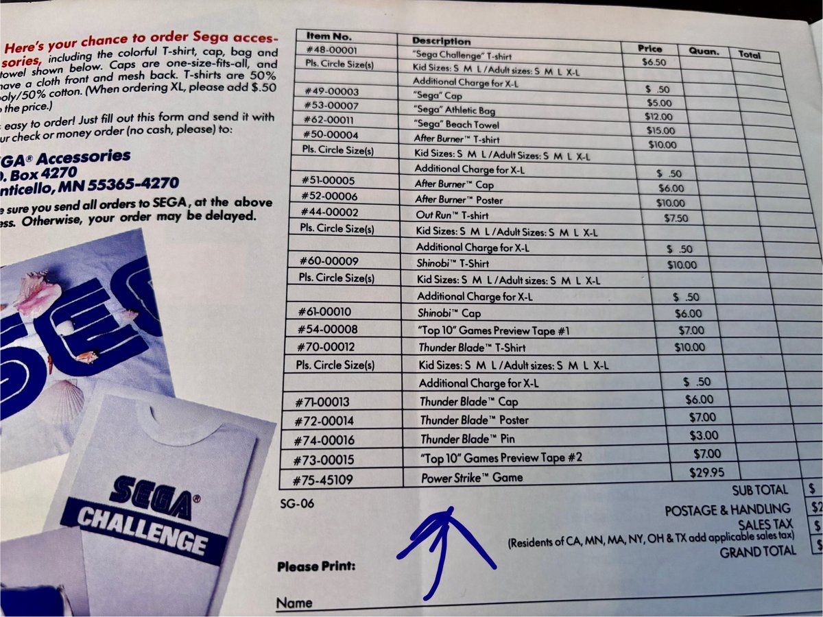 Andrewsccll's tweet photo. BITD… in US… if you got this mag.  You could get mail order #PowerStrike blue cover game.  
I got mag last month &amp; game today!  #MasterSystem https://t.co/C4cV0uP7Jd