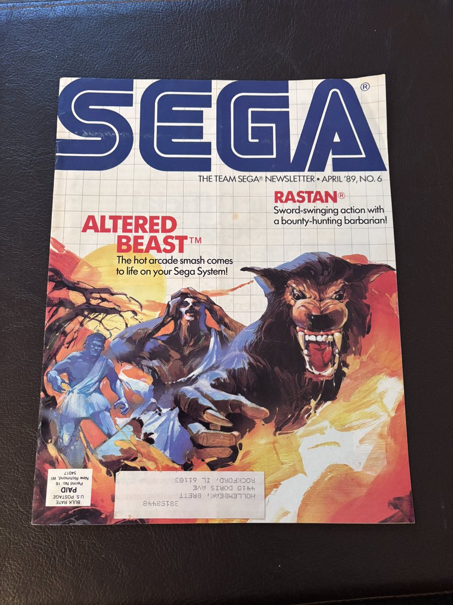 Andrewsccll's tweet photo. BITD… in US… if you got this mag.  You could get mail order #PowerStrike blue cover game.  
I got mag last month &amp; game today!  #MasterSystem https://t.co/C4cV0uP7Jd