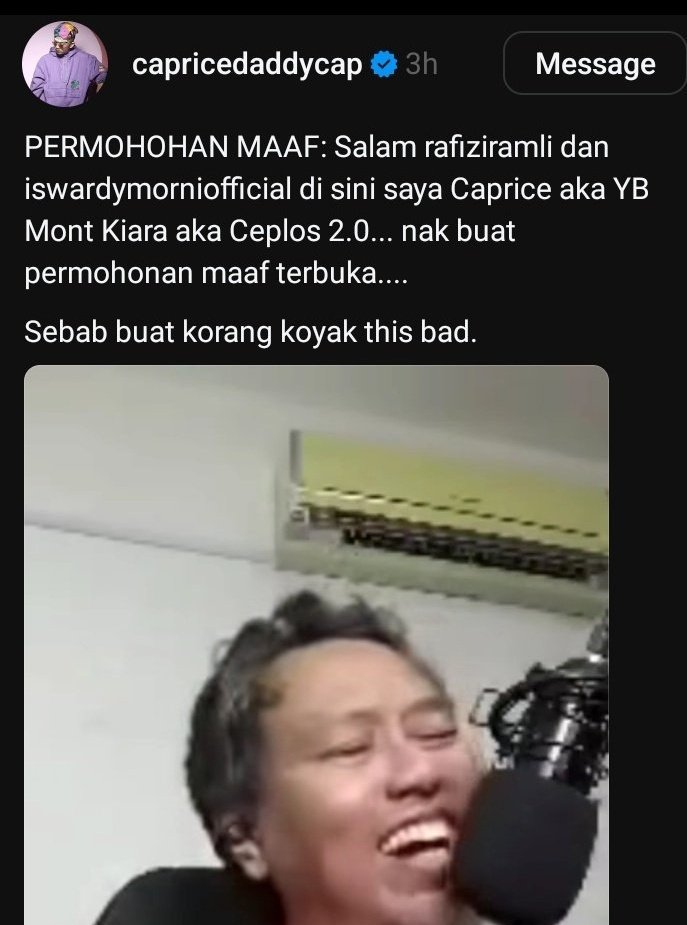 Kesian tengok <a href="/CapriceTV/">Caprice Tiger of AlQuds</a>. Story semua acah2 kool. Walhal, bakal memakan diri. 

Di sini hebatnya Rafizi. Saman ni kena careful sebab kena buktikan ada elemen malice. Dia pulak sambung hentam up macam2 status.  Nak tunjuk la dia kool. Dalam mahkamah, situasinya berbeza. Hakim akan