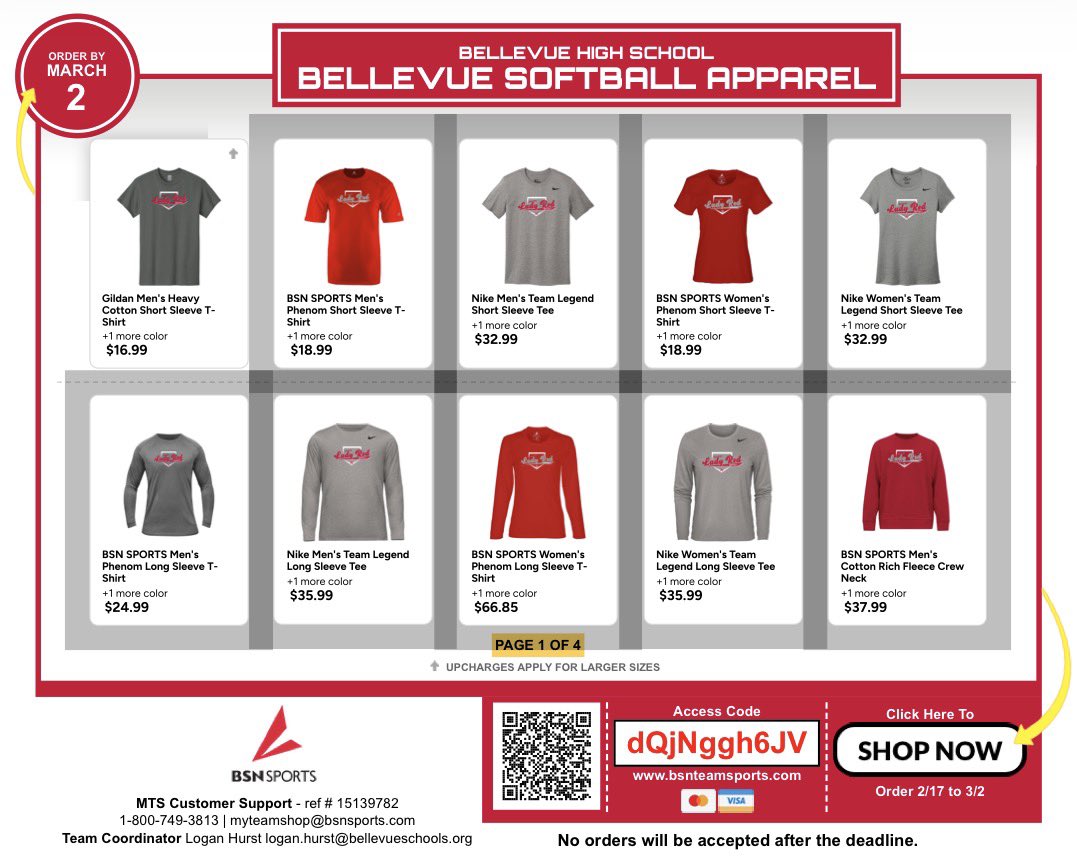 Bellevue Lady Red Softball tweet media